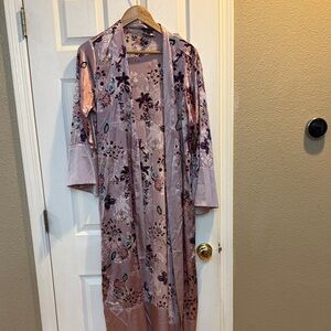 Victoria's Secret Pink Floral Satin Robe